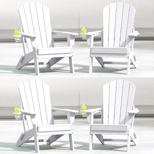 Vista 43 de HDPE Silla Adirondack plegable, Aruba