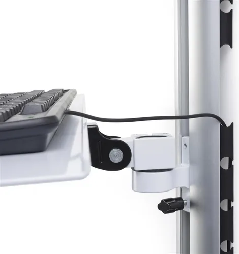 Vista 5 de Displays2go Soporte de pared para monitor y teclado de altura ajustable plateado