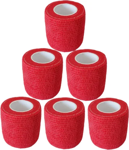 Vista 19 de Baisunt Paquete de 6 vendajes cohesivos de 1 pulgada, cinta autoadhesiva autoadhesiva autoadhesiva transpirable para muñeca, tobillo, deportes, Negro
