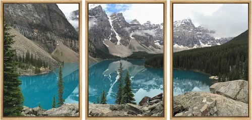 Vista 73 de wall26 Lienzo enmarcado para pared, juego de arte de noche estrellada sobre montañas, cielo nocturno tranquilo, naturaleza, desierto, fotografía