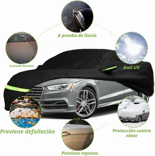 Vista 7 de YIXIN Funda impermeable para automóvil Audi A3/S3 2013-2026, ajuste personalizado, correa 100% impermeable a prueba de viento y bandas de cremallera