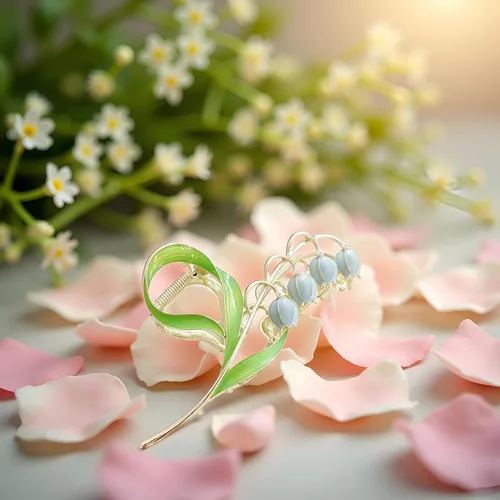 Vista 5 de Lily of the Valley - Accesorios para el cabello con flores, horquillas de metal, pinzas para cabello grueso y fino