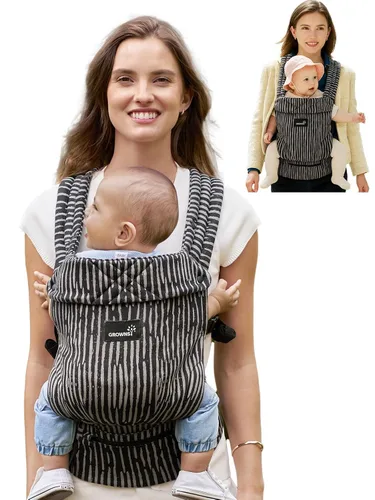 Vista 13 de GROWNSY Portabebés para recién nacidos a niños pequeños, ligero, ergonómico de 7-44 libras, portabebés para recién nacidos con soporte