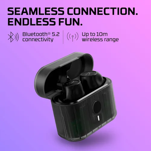 Vista 3 de HyperX Cirro Buds Pro - Auriculares inalámbricos verdaderos, cancelación activa de ruido, ANC, modo de sonido ambiental, baja latencia, Bluetooth
