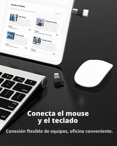 Vista 4 de OTG Audio - Adaptador USB C a Lightning para iPhone 14 13 Pro Max (paquete de 3) para Apple tipo C hembra iluminación macho cable cargador móvil