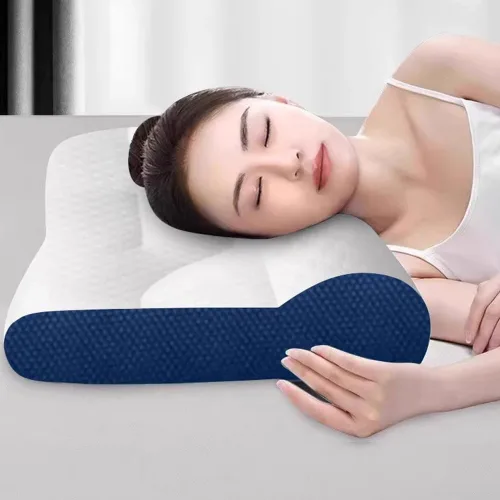 Vista 8 de Almohada cervical con diseño ergonómico (azul 15.7x23.6 in)