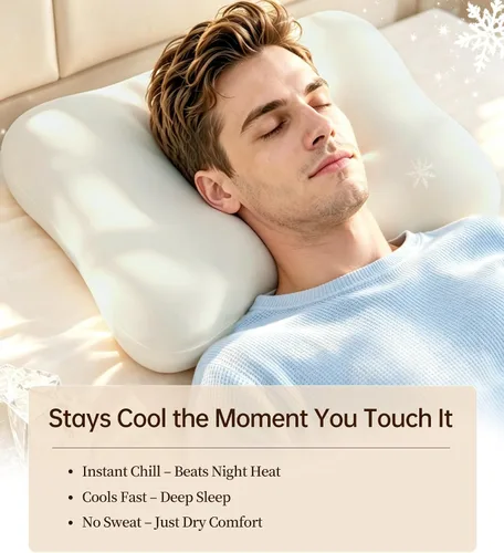 Vista 2 de Funda de almohada refrescante para personas que duermen con calor
