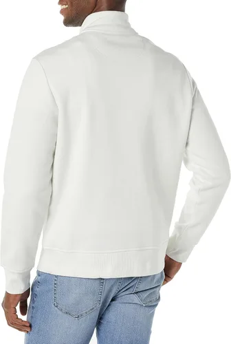 Vista 3 de Tienda Essentials - Sudadera de vellón, cuarto de cremallera y manga larga para hombre