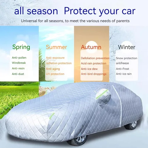 Vista 3 de Funda protectora de granizo para Daewoo Leganza Matiz Nexia Nubira Tacuma, funda de automóvil de tela Oxford gruesa con cremallera para puerta