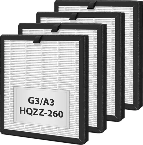 Vista 10 de Paquete de 2 filtros de repuesto G3 A3 para purificador de aire AME=EU G3 Sferf-30 (FXAP2W). Compatible con filtro VEWIOR A3 A3N. Para Tailulu