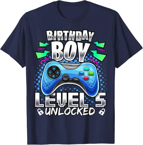 Vista 32 de Camiseta para niños con diseño de videojuegos desbloqueados de nivel 5 Negro