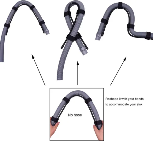 Vista 3 de YYST – Manguera de descarga flexible para lavadora con clip y soporte para manguera (1)