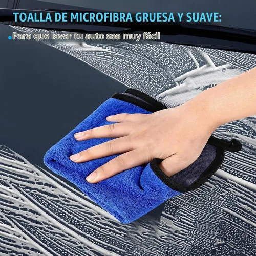 Vista 6 de Wontolf - Cepillo de lavado de coche de 62" con mango largo - Mopa de microfibra de chenilla, kit de limpieza, limpiaparabrisas, plumero, toallas