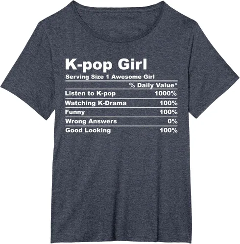 Vista 29 de Camiseta de regalo Kpop Kdrama para mujer K-pop Girl, Negro, S