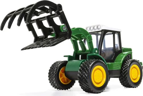Vista 4 de Corgi Chunkies Farm - Camión todoterreno, tractor con garra y camión volquete, paquete triple de vehículos de juguete CHP10