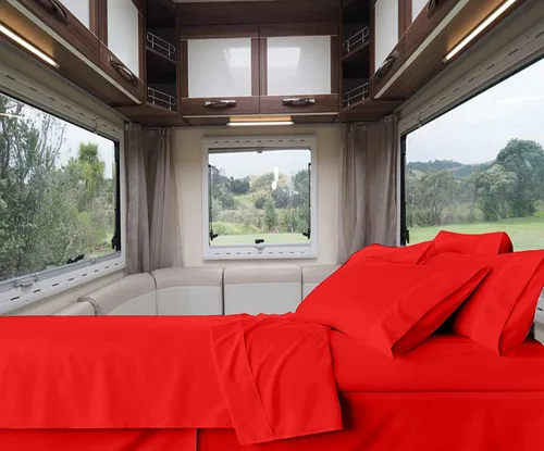 Vista 26 de RV-Sheets - Juego de sábanas estrechas de 29.9 x 78.3 in, 600 hilos, 100% egipcias, autocaravanas, caravanas, caravanas, barcos, suaves, de lujo