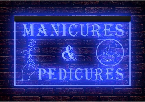 Vista 9 de 160055 Manicuras y pedicuras Cuidado de las uñas Salón de belleza Tienda abierta Decoración del hogar Pantalla LED Luz Neón Letrero