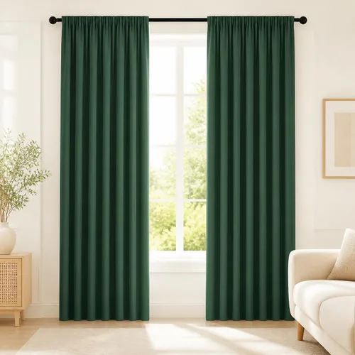 Vista 111 de Deconovo Cortinas opacas, aislamiento térmico, dobladillo para barra, reducción de ruido, certificado Oeko-TEX, cortinas de oscurecimiento
