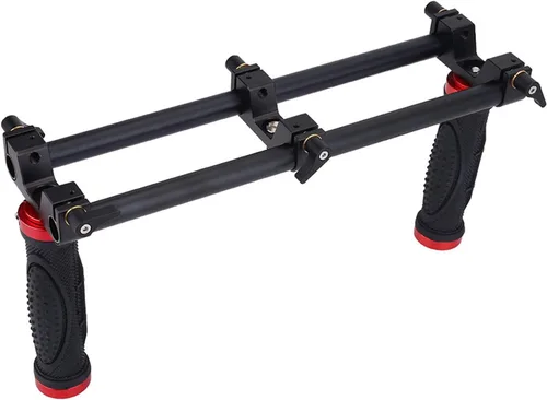 Vista 7 de Agarre de doble asa estabilizadores de cámara con mango profesional, extensor de agarre doble, accesorio estabilizador de cardán con orificio
