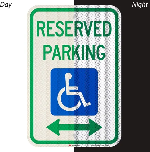 Vista 5 de smartsign Parking Sign, Leyenda "Parking reservado", azul/verde sobre blanco, 1