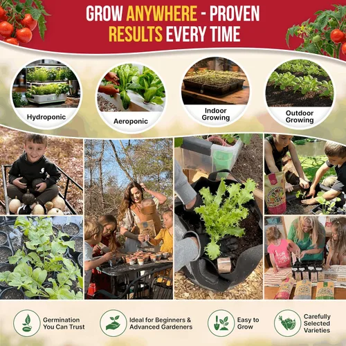 Vista 5 de Paquete de semillas de cereza grandes de tomate de 0.03 oz – Más de 300 semillas de tomate tradicionales sin OMG para plantar verduras en paquete