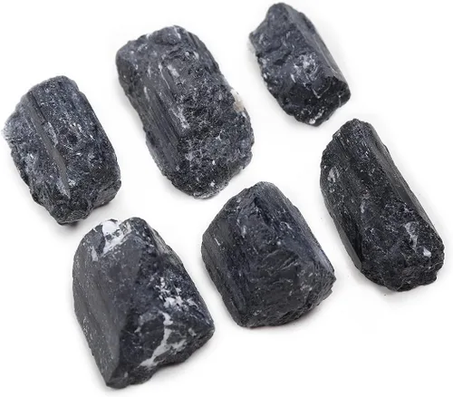Vista 5 de JIC Gem Piedras grandes de cristales de turmalina negra de 2 libras, piezas grandes, rocas de turmalina negra, cristales curativos a granel