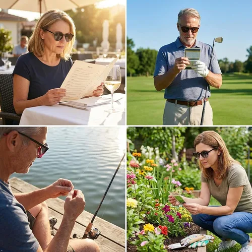Vista 8 de Eyekepper Gafas de sol bifocales redondas con bisagras de resorte estilo agujero clave lectura bajo el sol lectores de lentes tintadas