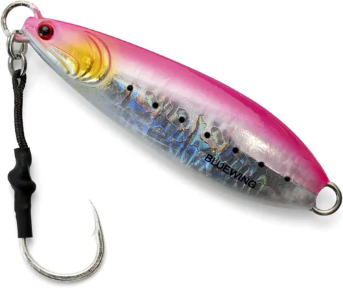Vista 10 de BLUEWING Señuelos de pesca para agua salada de paso lento, plantillas verticales de 2.82 oz-35.27 oz cebo de hundimiento de peces con gancho de Big