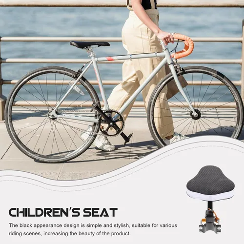 Vista 7 de INOOMP Sillín de bicicleta para niños, cómodo cojín de asiento de bicicleta, almohadilla de repuesto para bicicleta con absorción de golpes