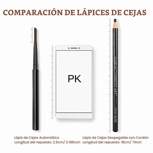 Vista 2 de Juego de lápices de cejas impermeables, Lapiz de Cejas (5+1 negro)