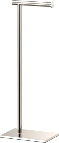 Vista 17 de Gatco 1431SN, soporte de papel higiénico independiente con base rectangular, moderno, 22.25 pulgadas, níquel satinado/soporte de papel higiénico