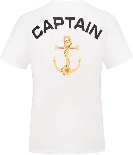 Vista 2 de Colorful House Mens Sailor Boat Captain T-Shirt Nautical Cruise Themed Yacht Rock Parties Costume