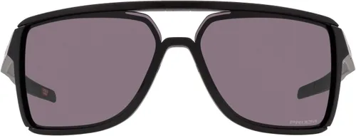Vista 2 de Oakley Man OO9147 - Gafas de sol con montura negra mate, lentes gris Prizm, 2.480 in