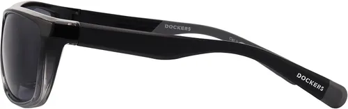 Vista 3 de Dockers Jake WRAP - Lentes de sol para hombre, color negro a carbón, 2.362in, Negro a carbón