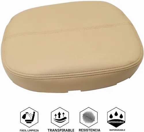 Vista 5 de NLQR - Tapa de consola central, funda de repuesto para reposabrazos de cuero de microfibra, color tostado, compatible con Cadillac Escalade EXT ESV