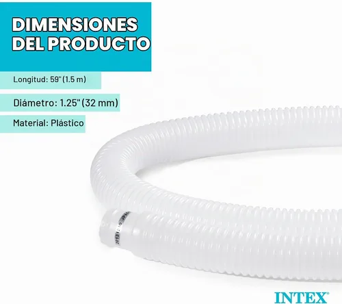 Vista 3 de Intex Manguera de repuesto para bomba de piscina de 1.25 pulgadas