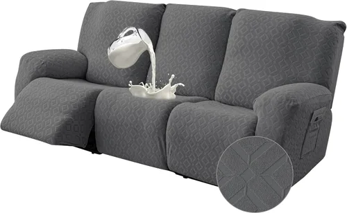 Vista 44 de Gennia Funda Impermeable para Silla Reclinable, Fundas Elásticas para Sofá Reclinable con Bolsillos, Fundas Lavables para Silla Reclinable Lazy Boy