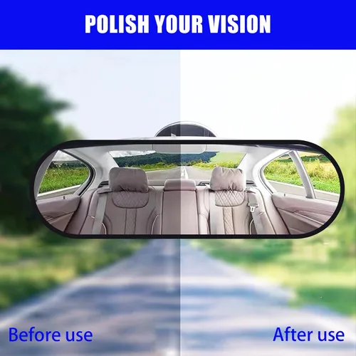 Vista 12 de 1 espejo retrovisor con ventosa, espejo retrovisor HD para automóvil, ABS ajustable antirreflejo, para la mayoría de automóviles, SUV, camiones