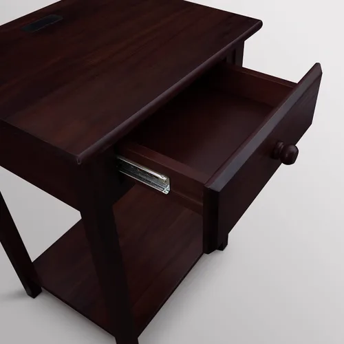 Vista 12 de Casual Home Owl - Mesa de noche blanca con puerto USB