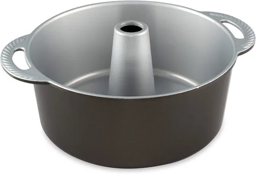 Vista 4 de Nordic Ware Platinum Anniversary Bundt Pan and Angel Food Cake Pan Bundle Juego de utensilios para hornear de 2 piezas