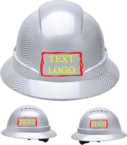 Vista 8 de Casco de seguridad personalizado para construcción Casco de trabajo de seguridad con suspensión de trinquete ajustable de ala completa con carcasa