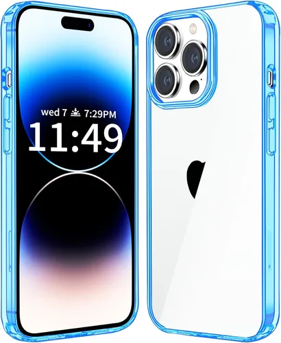 Vista 13 de JJGoo Funda transparente compatible con iPhone 14 Pro, no amarillea, a prueba de golpes, para 14 Pro, delgada, antiarañazos, carcasa protectora