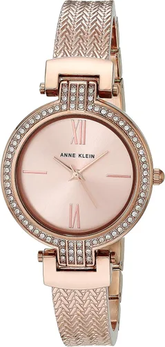 Vista 3 de Anne Klein Juego de reloj y pulsera con detalles de cristal premium para mujer, AK3584