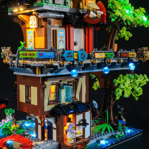 Vista 4 de BRIKSMAX Kit de iluminación LED para jardines de la ciudad, compatible con el modelo de bloques de construcción Lego 71741, no incluye el juego