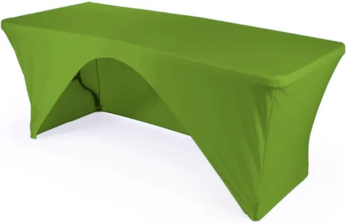 Vista 14 de LA Linen Mantel de elastano con respaldo abierto para mesa rectangular de 6 pies, 72 x 30 x 30 pulgadas, color negro