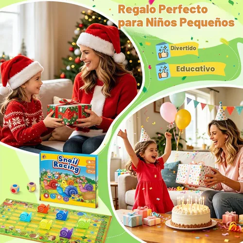 Vista 7 de Juego de carrera de caracoles, juego de mesa para niños de 3-8, 2-6