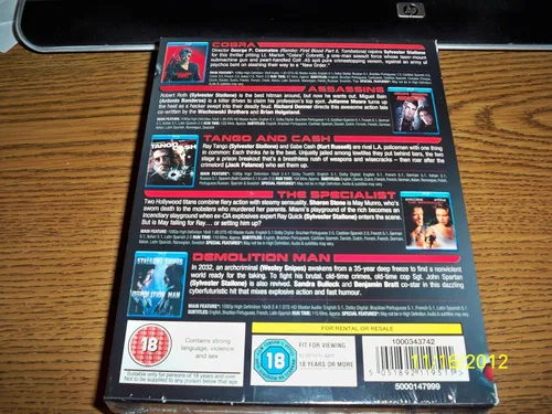 Vista 5 de Stallone Blu-ray Collection (Cobra Assassins Tango and Cash The Specialist Demolition Man)