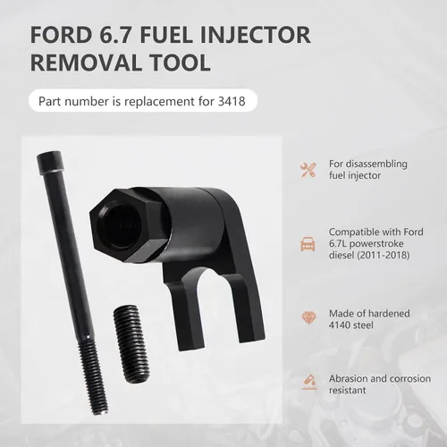 Vista 2 de Repuesto de herramienta de extracción de inyector de combustible para 3418 compatible con Ford Powerstroke Diesel 6.7L F-250 F-350 F-450 F-550