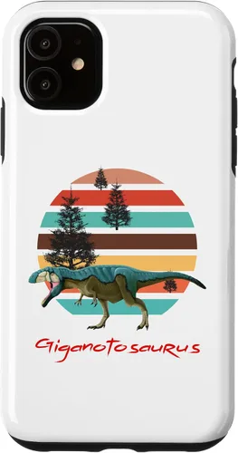 Vista 6 de iPhone 12 mini Giganotosaurus Retro T rex prehistoric dinosaur Father's day Case