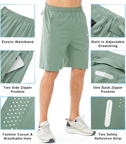 Vista 3 de NORTHYARD - Pantalones cortos deportivos para correr para hombres, ligeros, de secado rápido, 7, 5 o 9 pulgadas, para senderismo, deportes, gimnasio